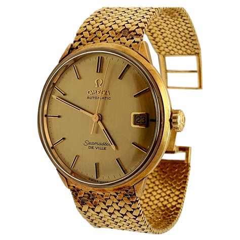 omega seamaster 18 karat gold watch|Omega Seamaster ceragold.